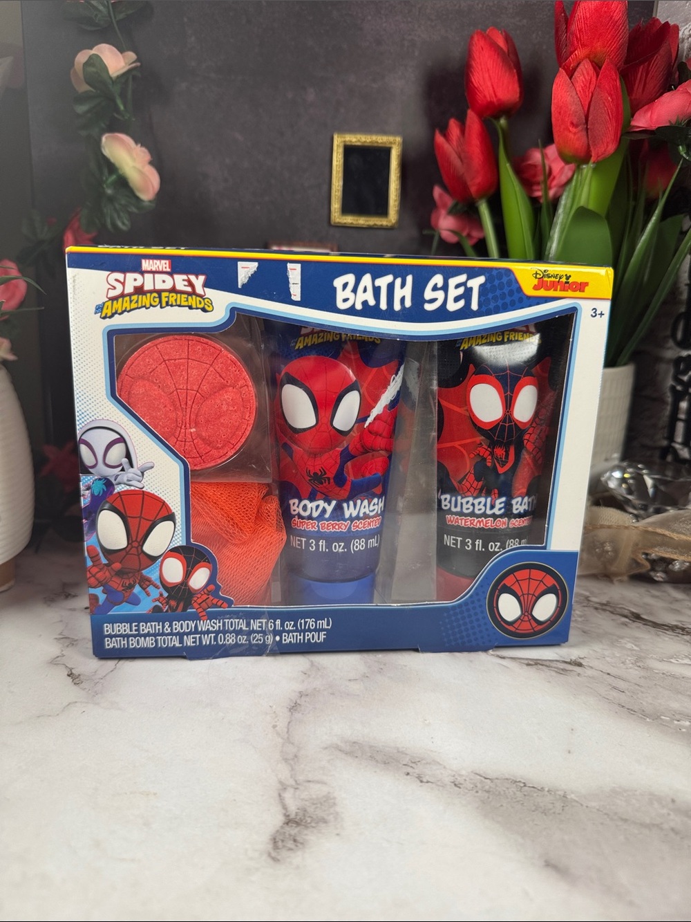 Disney Spidey Amazing Friends Kids Bath Set - Red & Blue